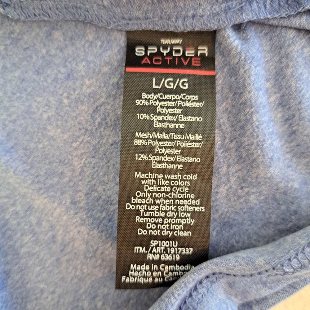 Spyder Active Top Womens Large Blue New Long Sleeve Thumbhole 861-223-B9 - Picture 4 of 4
